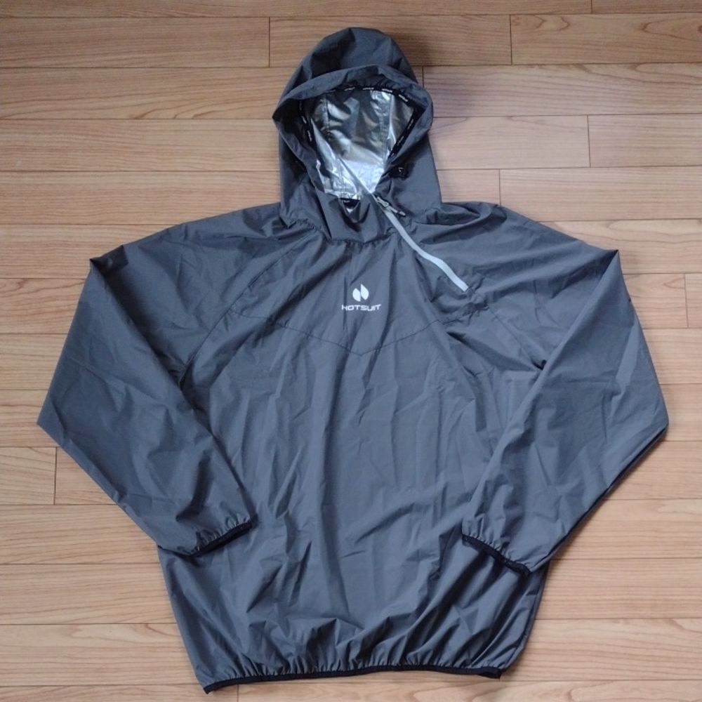 Hotsuit Gray Hooded Sauna Suit Sweat Jacket Size 3XL